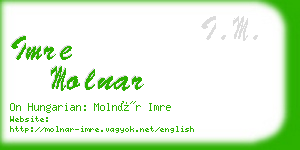 imre molnar business card